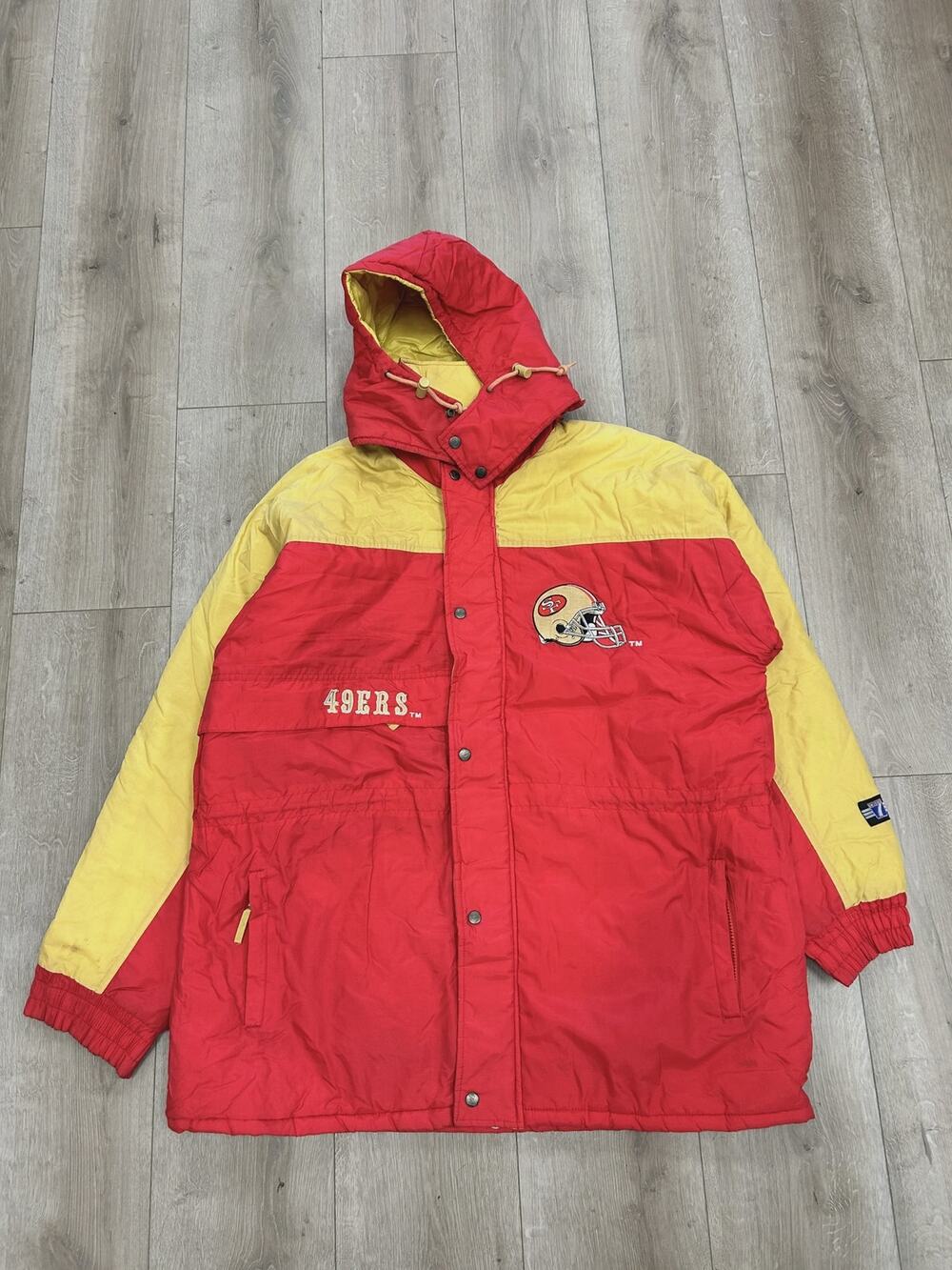 vintage 90s Logo 7 San Francisco 49ers parka jacket Coat sz XL SF
